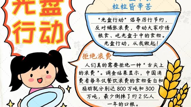 光盘行动手抄报文字内容