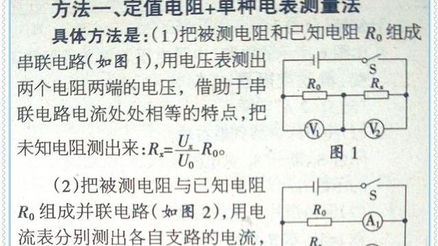 伏安法测电阻的几种方法