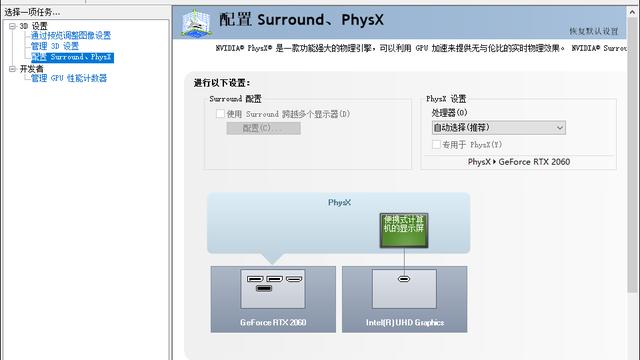 win10设置physx设置