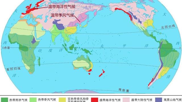 海洋性气候和大陆性气候的形成及其气候特点