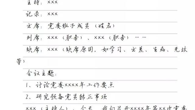 支部委员会会议记录精选