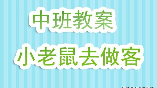 关于小动物来做客的教案（精选）