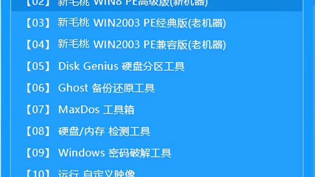 毛桃安装win10