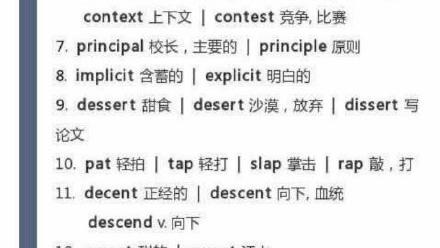 大学英语四六级听力的高频单词