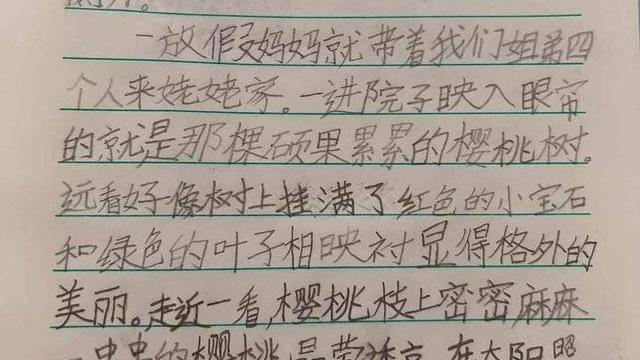 摘樱桃作文优秀