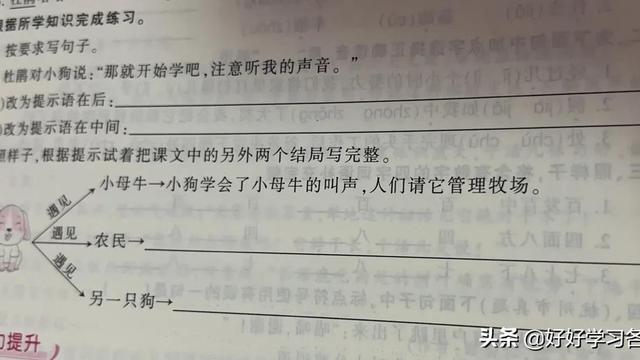 提示语在句子中间的句子