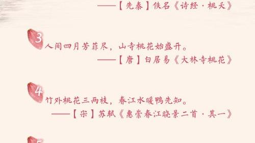 咏桃花的最著名的诗