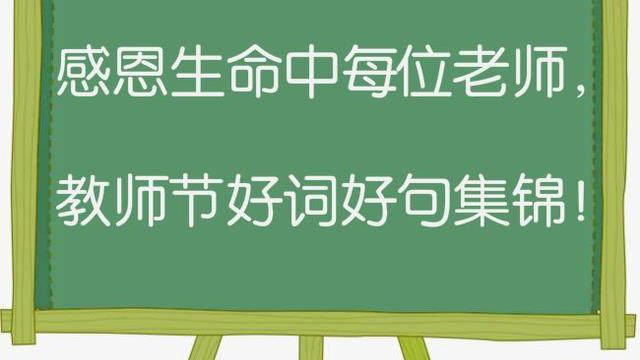 關于教師節的好詞好句