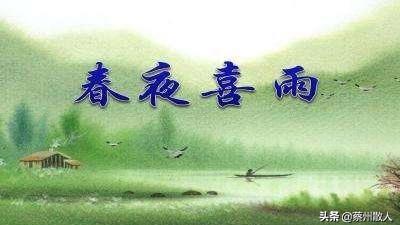將春夜喜雨改成一篇短文250字