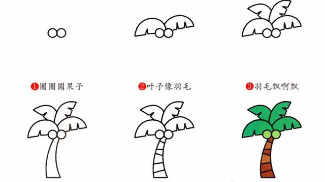 椰子树简笔画:描写椰子树的作文导语:下面是小编为大家精心整理的椰子