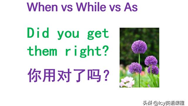 when和while引导从句的用法