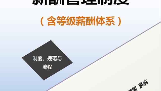 企业员工工资薪酬管理制度