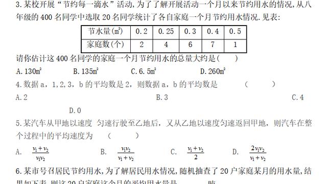 初二数学数据的分析知识点总结