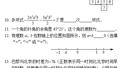 七年级数学上学期总结