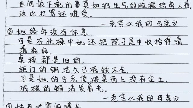 老舍我的母亲散文特点