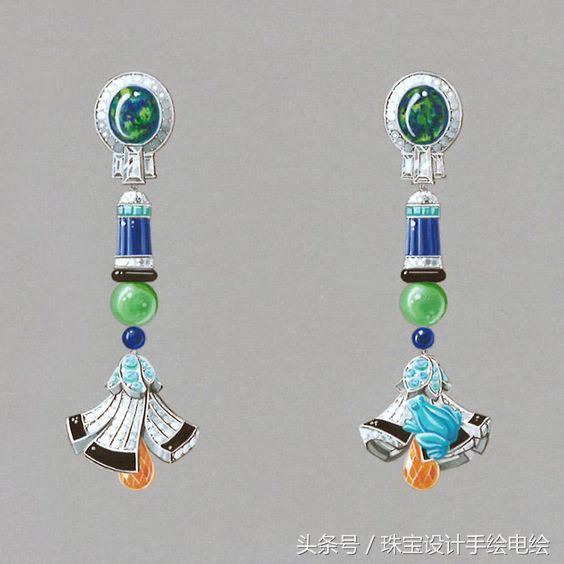 这些珠宝手绘设计手稿足以欣赏一整年