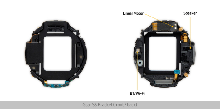“军用”三星释放GearS3智能化手表拆卸图 见到內部才安心