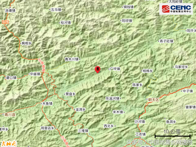 陕西汉中市宁强县发生3.2级地震