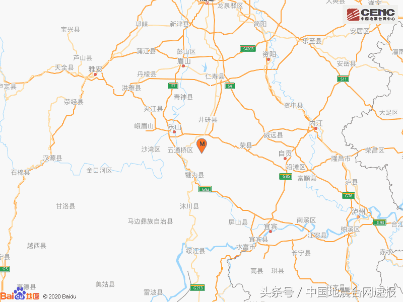 四川乐山市犍为县发生4.2级地震
