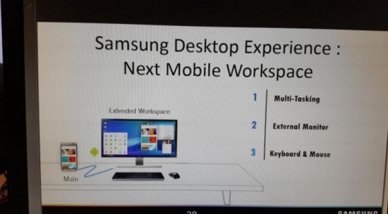 三星S8震撼人心新作用：电脑连接可当做桌面上
