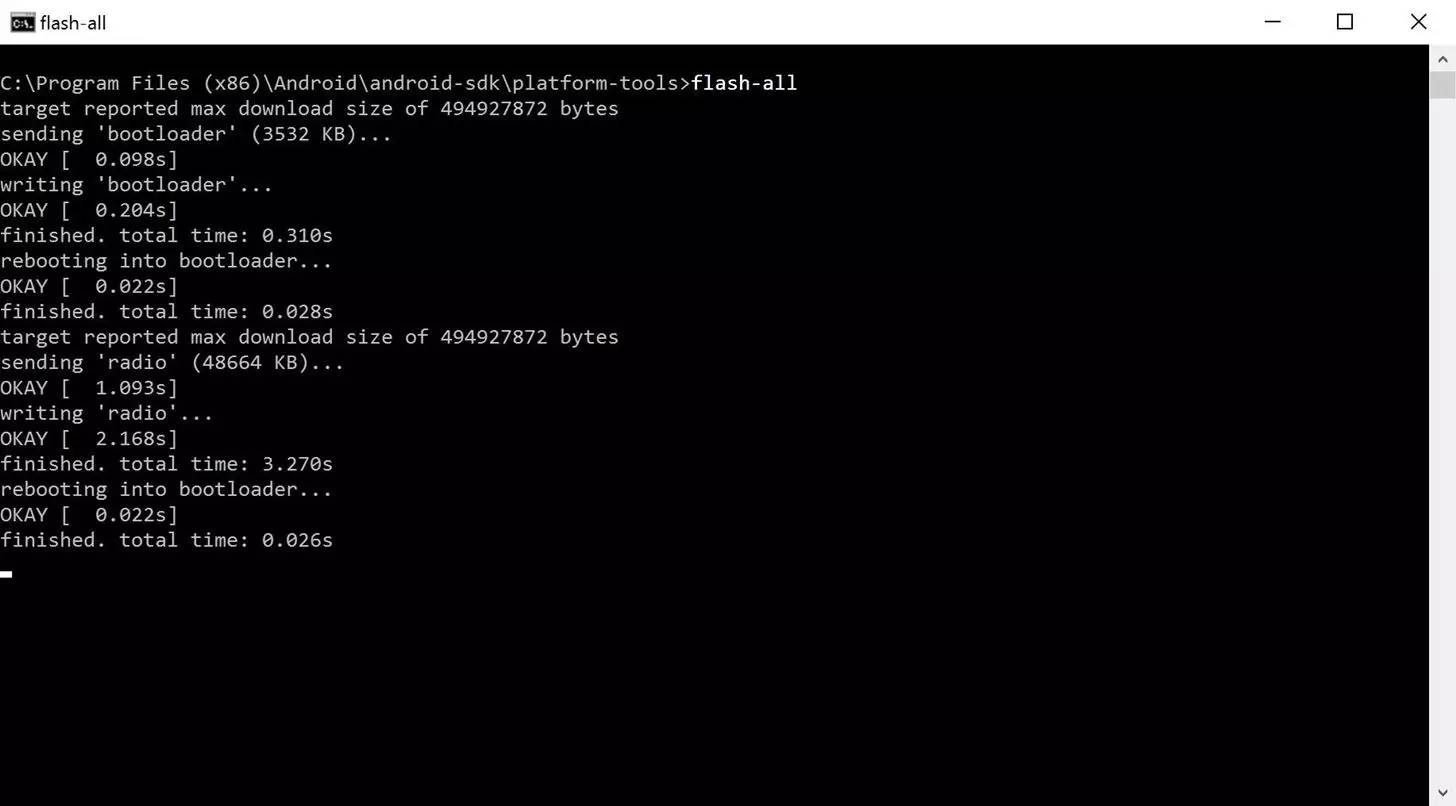 详解使用 fastboot 为 Android 刷入原厂镜像