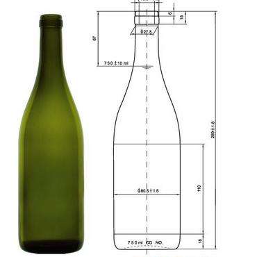 葡萄酒酒瓶尺寸大小是多少