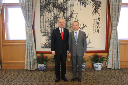 外交部部长助理刘海星会见即将离任的阿尔巴尼亚驻华大使扎尼