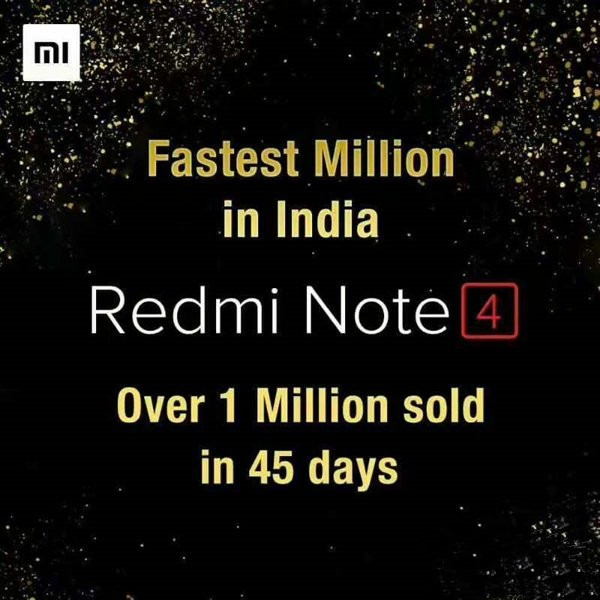 红米noteNote4印尼销售量破上百万 仅用时45天