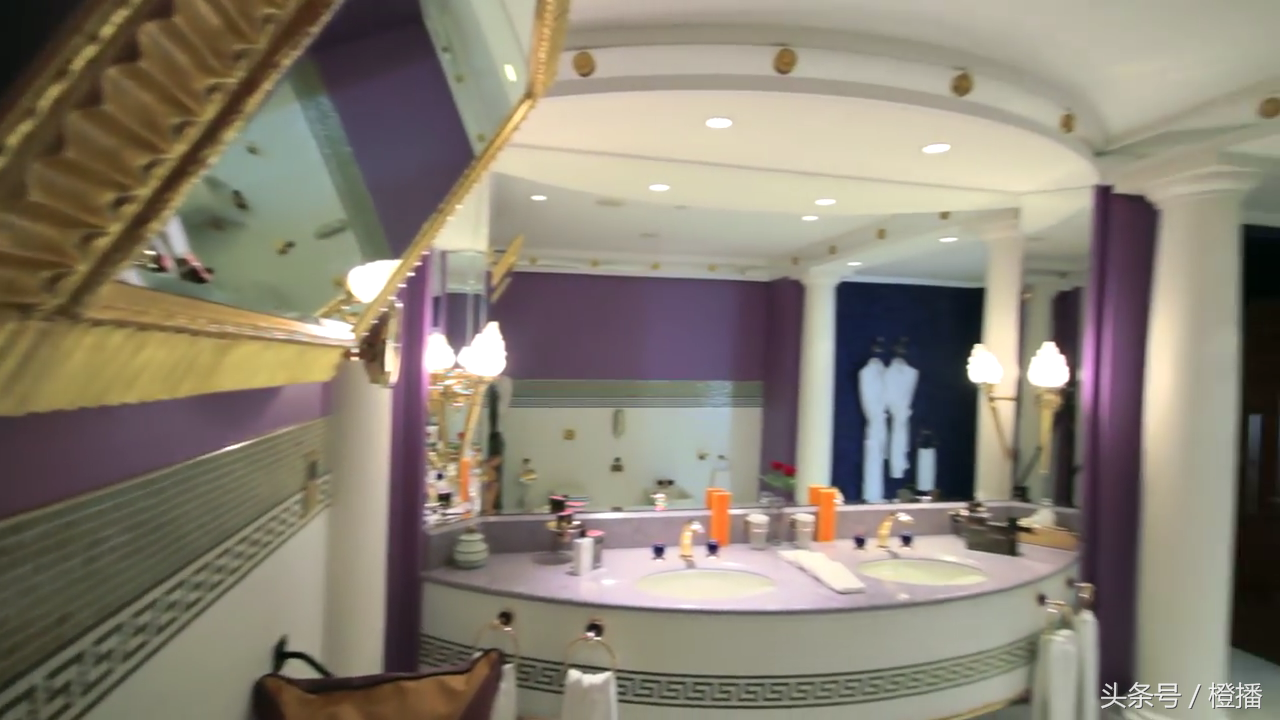 太土豪了 迪拜七星级酒店的浴室比一套