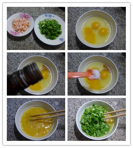 韭菜虾肉炒鸡蛋