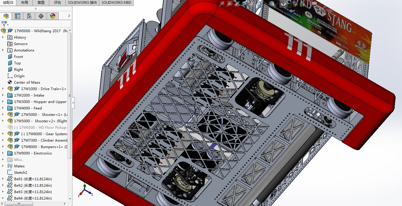 WildStang机器人车三维建模图纸 SOLIDWORKS