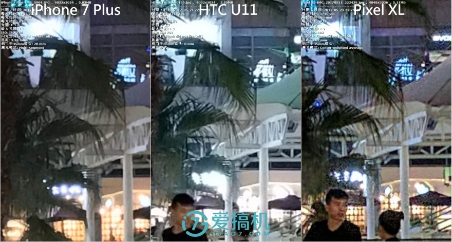 逆袭！HTC U11-Pixel XL-iPhone夜拍对比