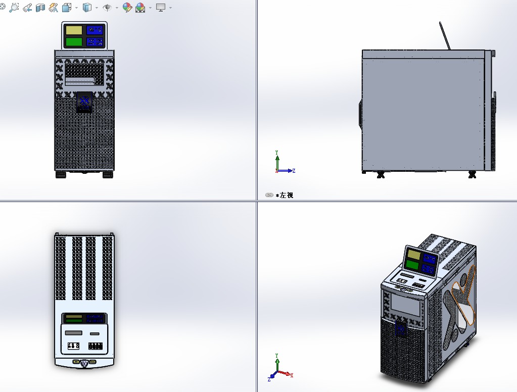 XTREME工作站机箱模型3D图纸 SOLIDWORKS设计 附STEP IGS格式