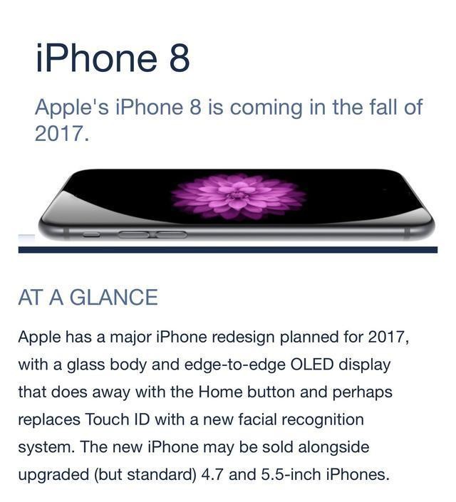 此次最可靠 iPhone 8详尽配备被曝出