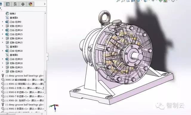 摆线针轮减速器三维建模图纸 Solidworks2016设计
