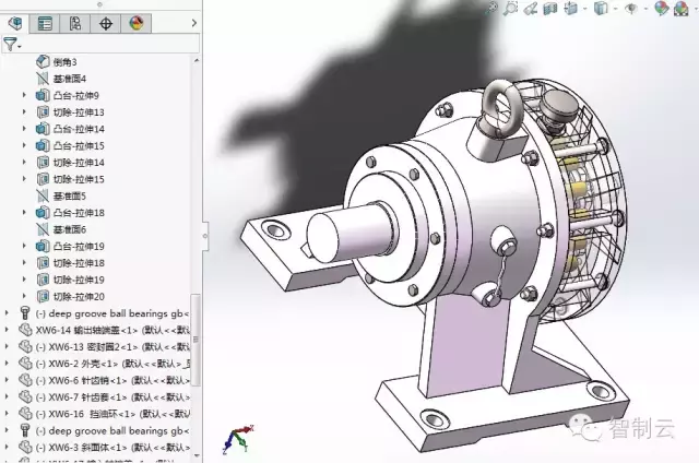 摆线针轮减速器三维建模图纸 Solidworks2016设计