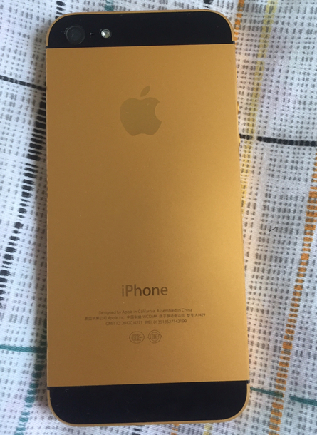 被坑骗选购金黄限量iPhone5！长相很高，但很划不来！