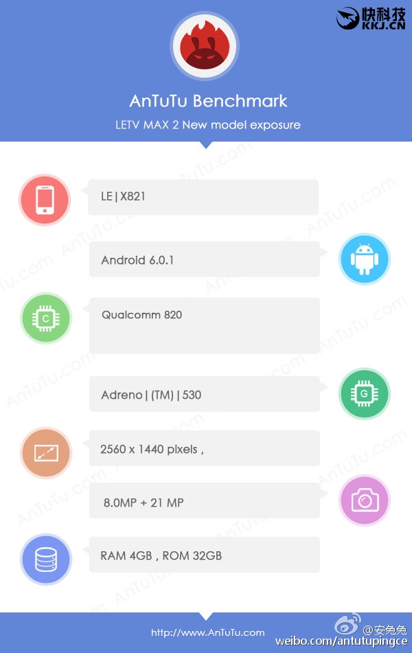 乐视电视旗舰级乐Max 2首曝：全世界先发骁龙820手机上要不幸