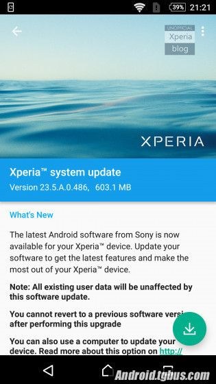 sony刚开始向Z2/Z3/Z3Compact消息推送Android6.0