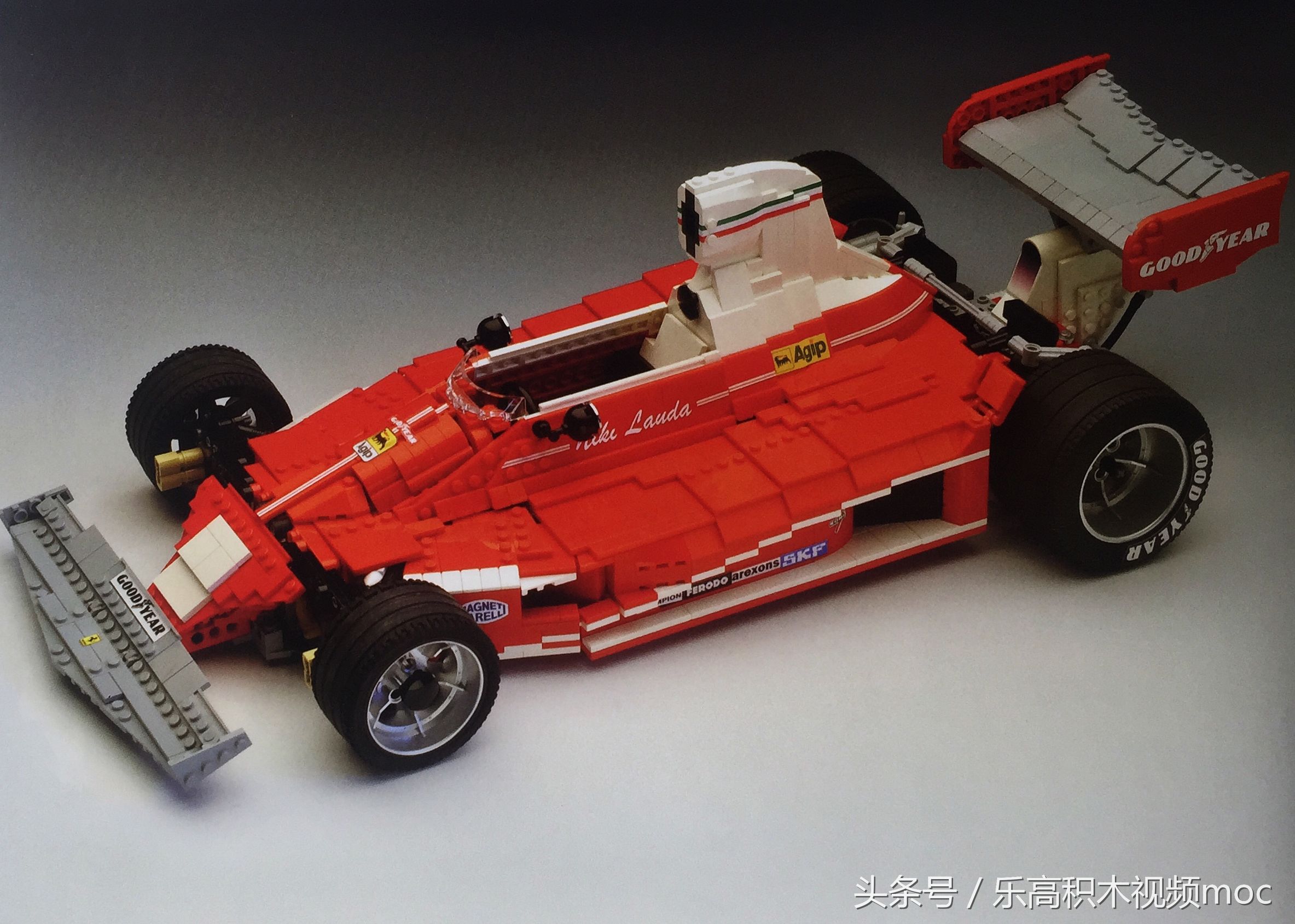 乐高moc仿真模型大赏，1974年的经典法拉利方程式赛车312T