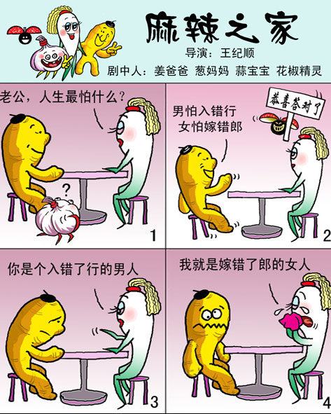 天天漫画网:漫画家王纪顺《幽默漫画---麻辣之家》