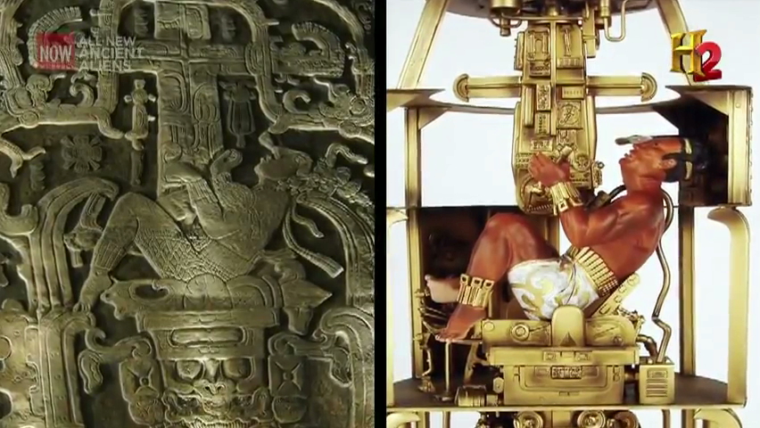 玛雅古城惊现刻在石板上的宇航图，外星人到访地球的铁证？
