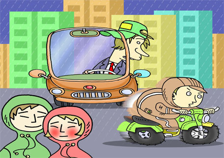 天天漫画网:漫画家徐建军《汽车安全驾驶 》