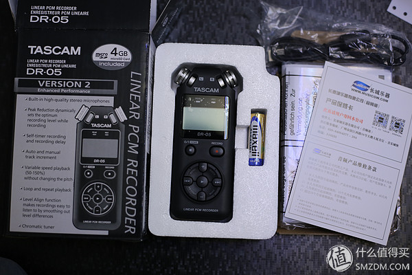 TASCAM DR-05 专业录音笔开箱及重要功能使用心得