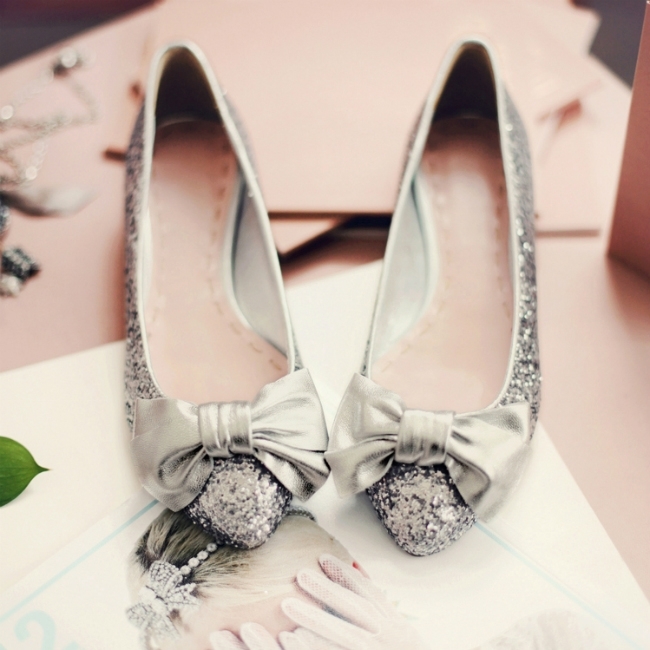 平底新娘鞋，让你在婚礼上照样美丽