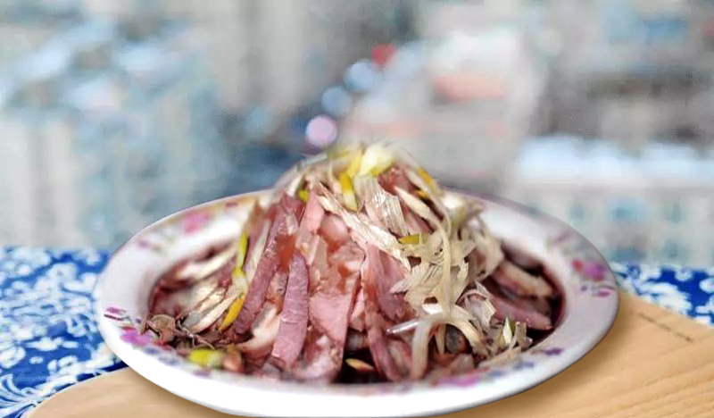 图片[1]-正宗陕北包头肉制作全过程 官方叫“猪头压肉” 青石也能做菜！-起舞食谱网
