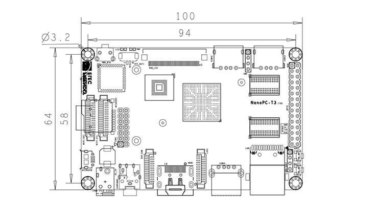 NanoPC-T3，全新升级特小八核卡片电脑！适用双镜头、双屏幕异显！