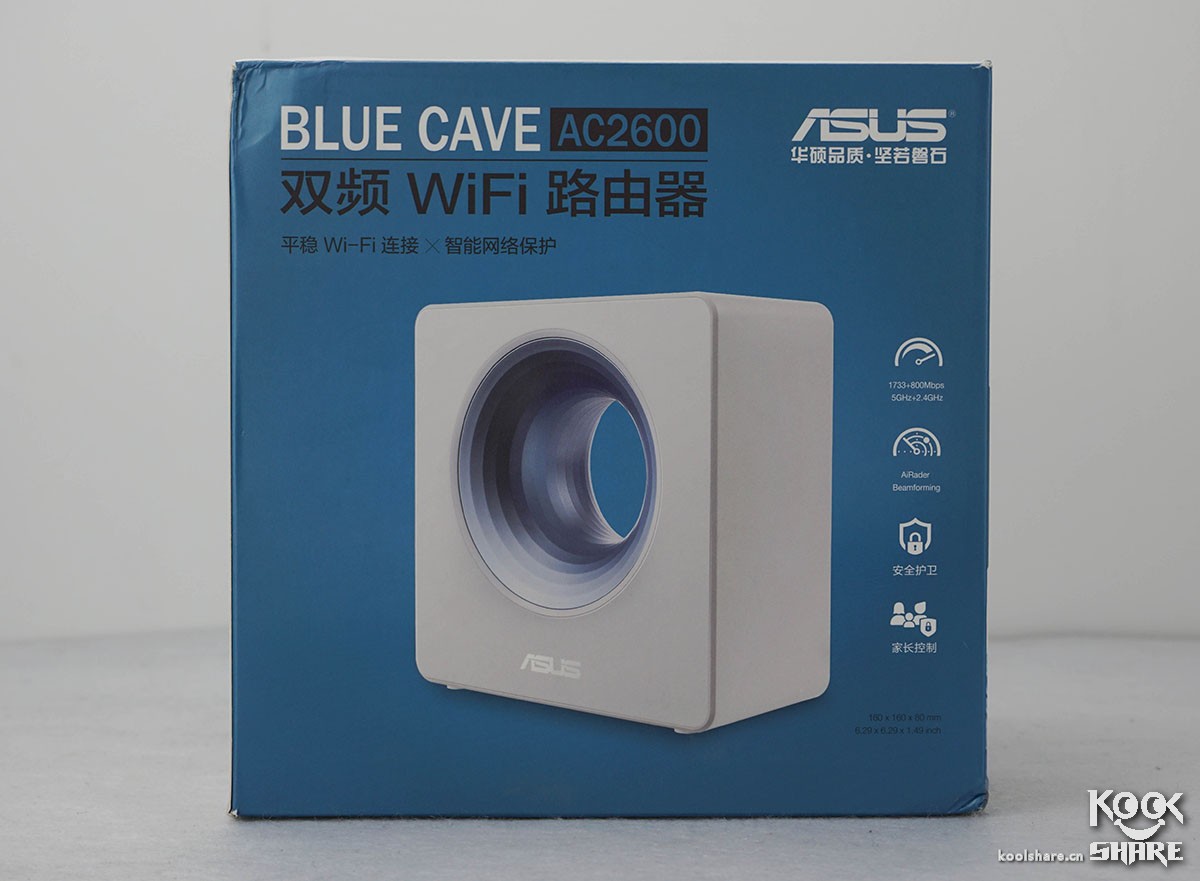 Asus 华硕 Blue Cave AC2600规格 无线路由器 开箱拆解评测