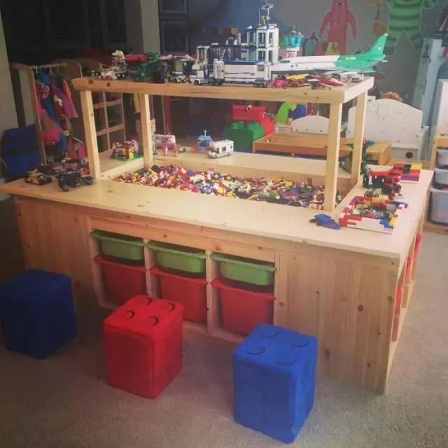孩子喜爱价格高大上的乐高游戏桌，自己DIY就可以拥有！