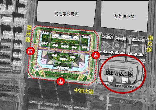 地块内高压线塔问题将被解决，淄博首个万达广场开建步入倒计时
